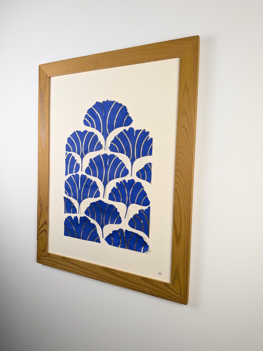 Ginkgos bleu et or, cadre de seconde vie – vue 4