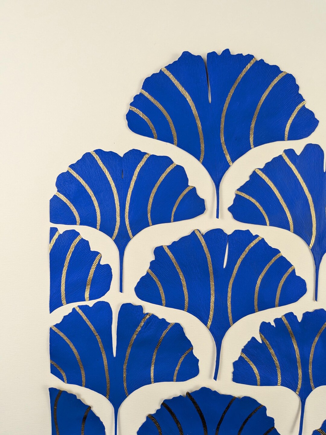 Ginkgos bleu et or, cadre de seconde vie – vue 5