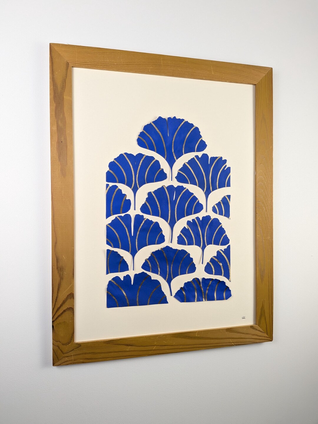 Ginkgos bleu et or, cadre de seconde vie – vue 3