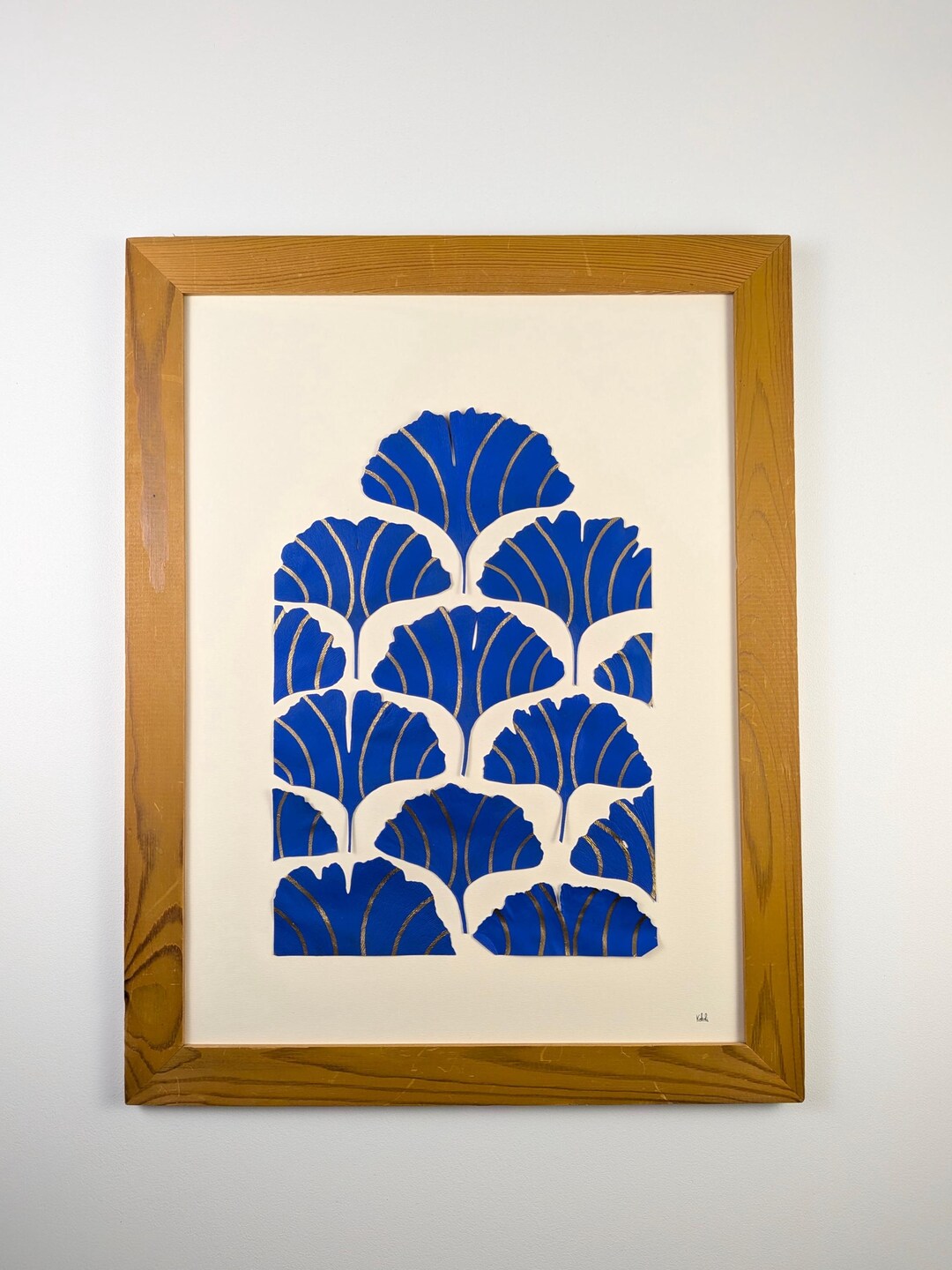 Ginkgos bleu et or, cadre de seconde vie – vue 2