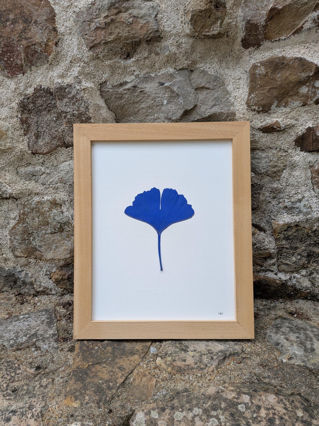 Ginkgo bleu aux détails dorés – vue 3