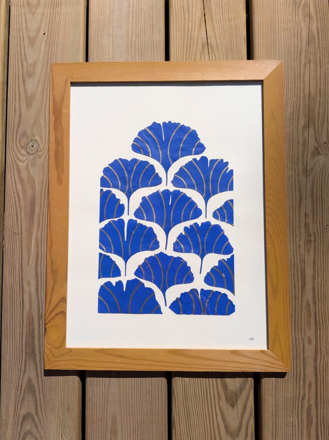 Ginkgos bleu et or, cadre de seconde vie